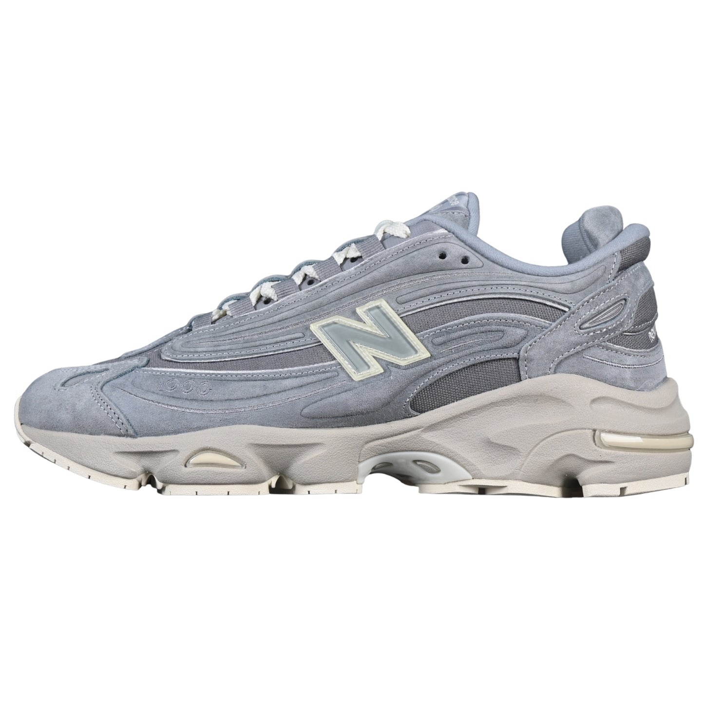 Tênis NB 1000 Camurça Azul Claro com Bege