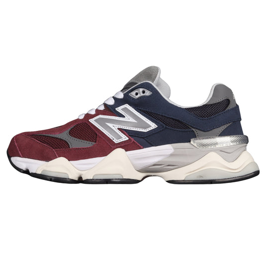 Tênis NB 9060 Camurça Vermelho com azul escuro e Off White