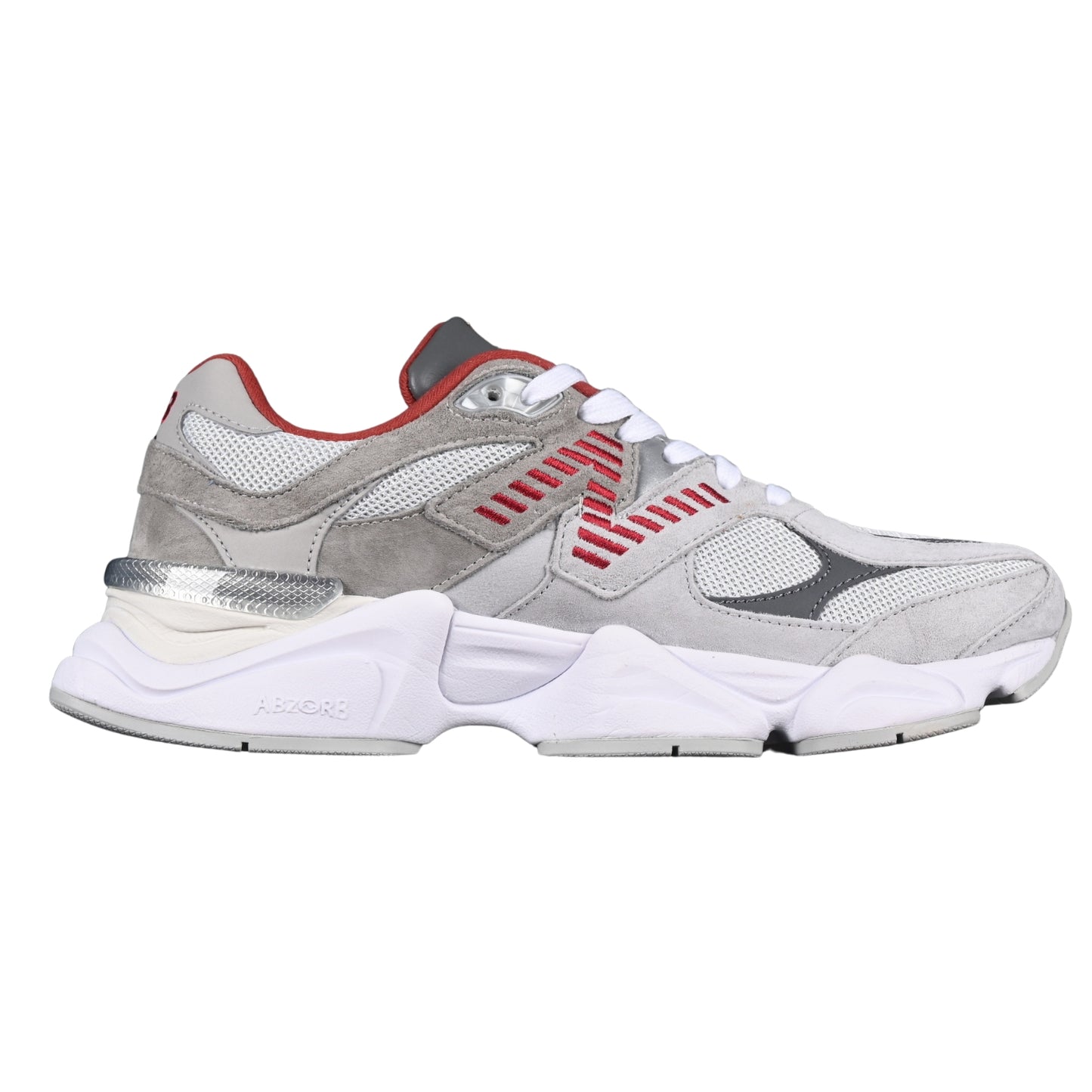 Tênis NB 9060 Boston College Cinza com Branco e vermelho