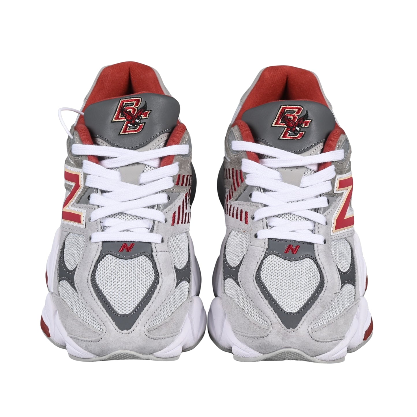 Tênis NB 9060 Boston College Cinza com Branco e vermelho