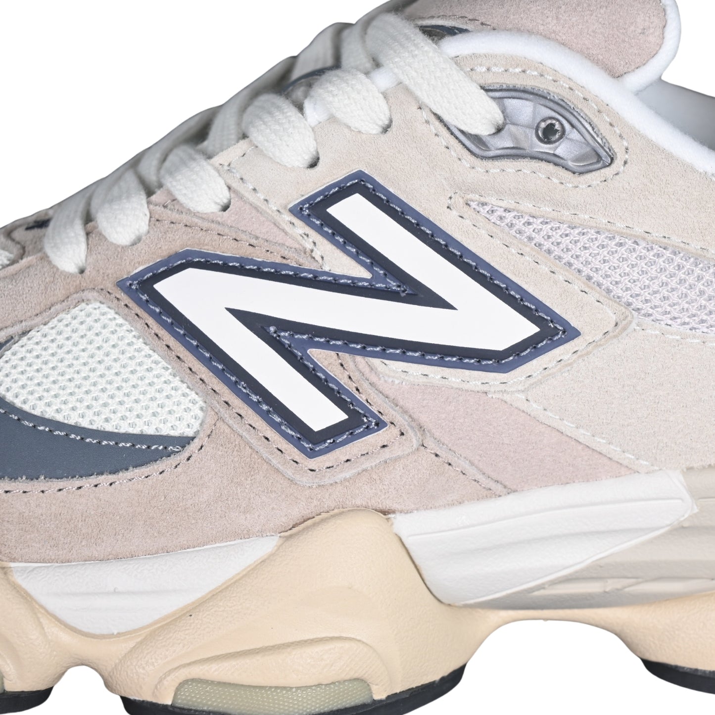 Tênis NB 9060 Camurça Bege Azul e Branco