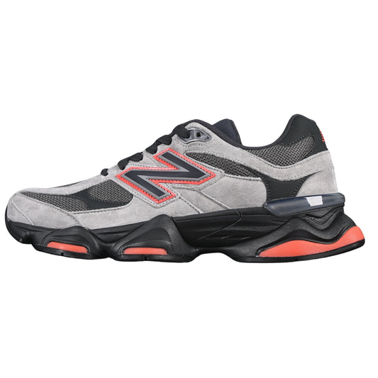 Tênis NB 9060 Camurça Cinza com Preto e Laranja