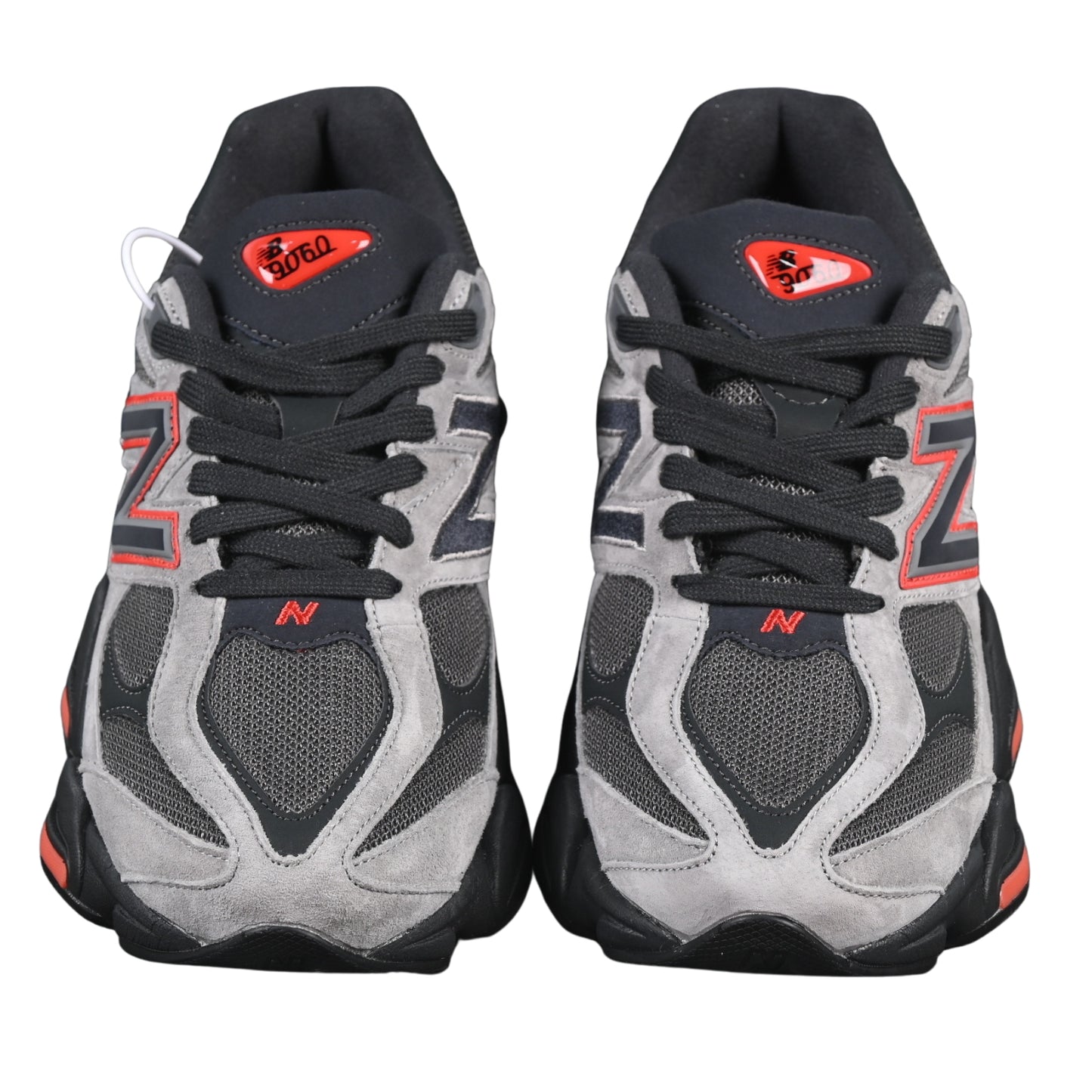 Tênis NB 9060 Camurça Cinza com Preto e Laranja