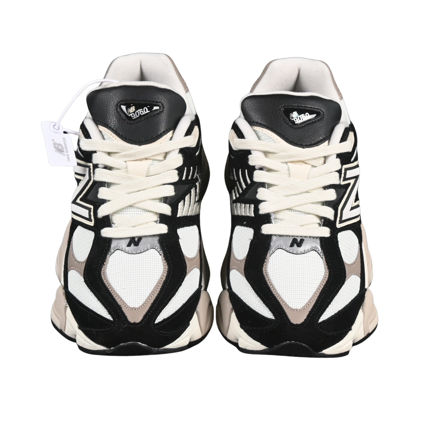 Tênis NB 9060 Camurça Preto Branco e bege