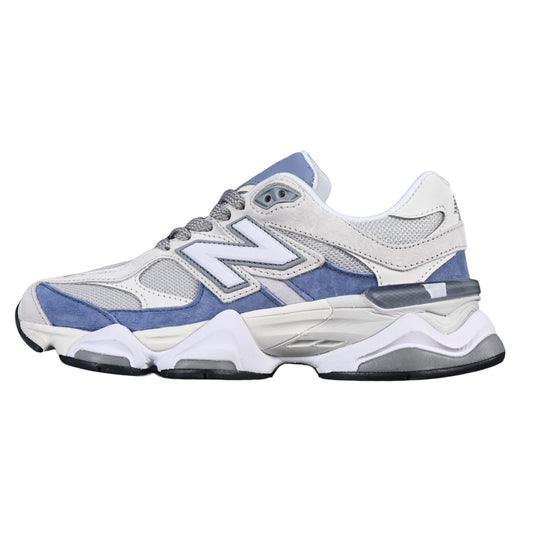 Tênis NB 9060 Camurça Cinza com azul claro e Off White
