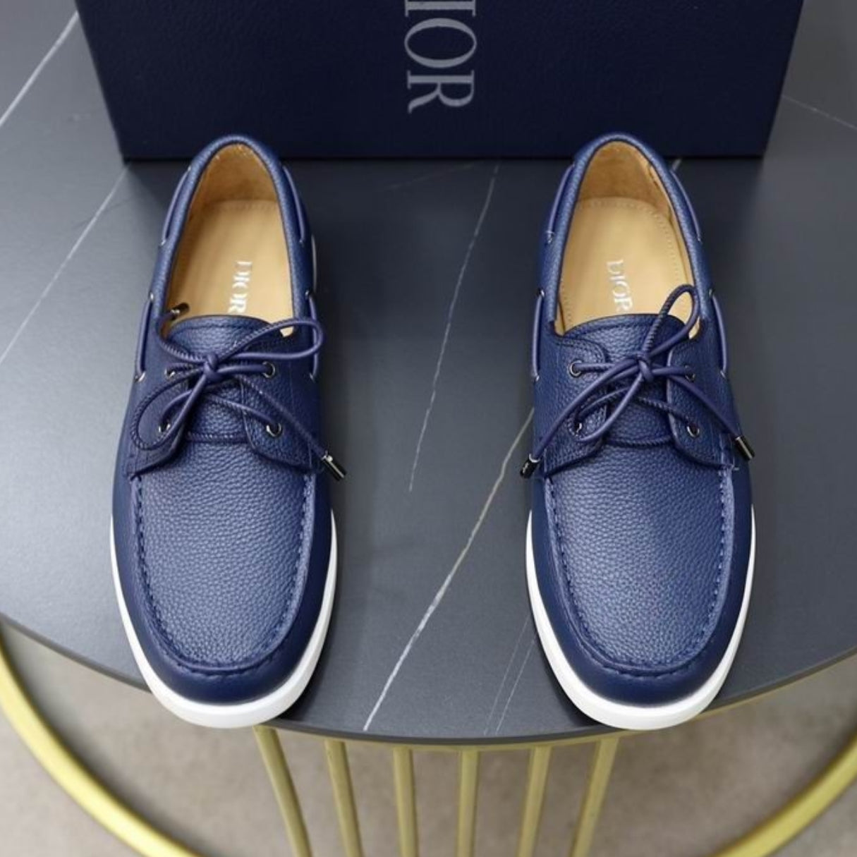 Mocassim Dio Couro Azul