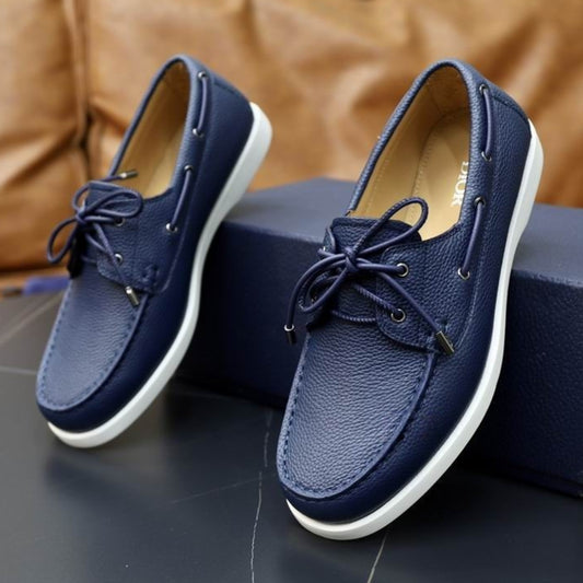 Mocassim Dio Couro Azul