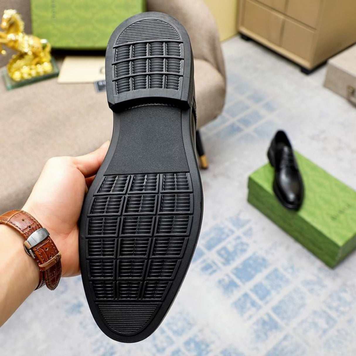 Sapato GG Social Couro Preto Modern