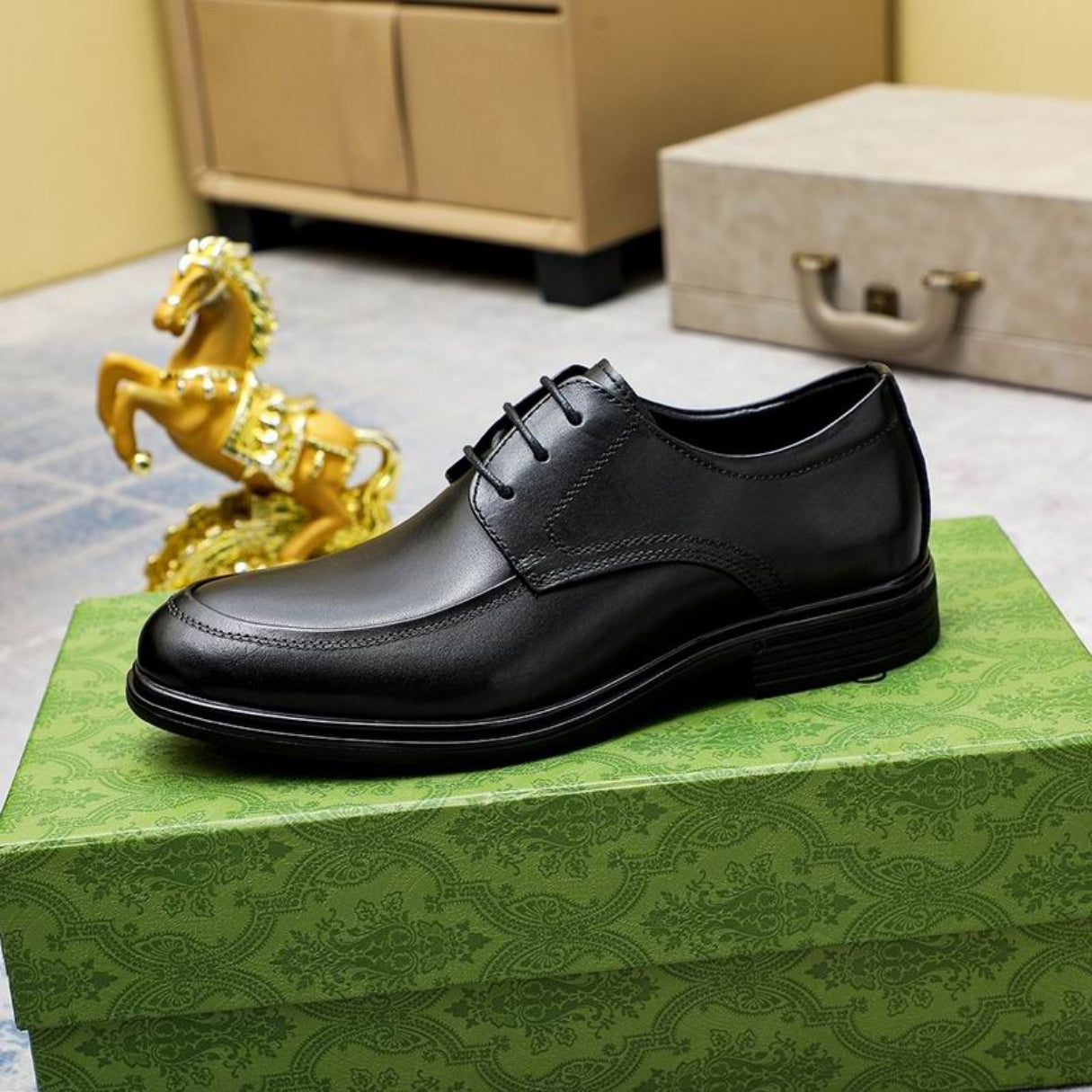 Sapato GG Social Couro Preto Modern