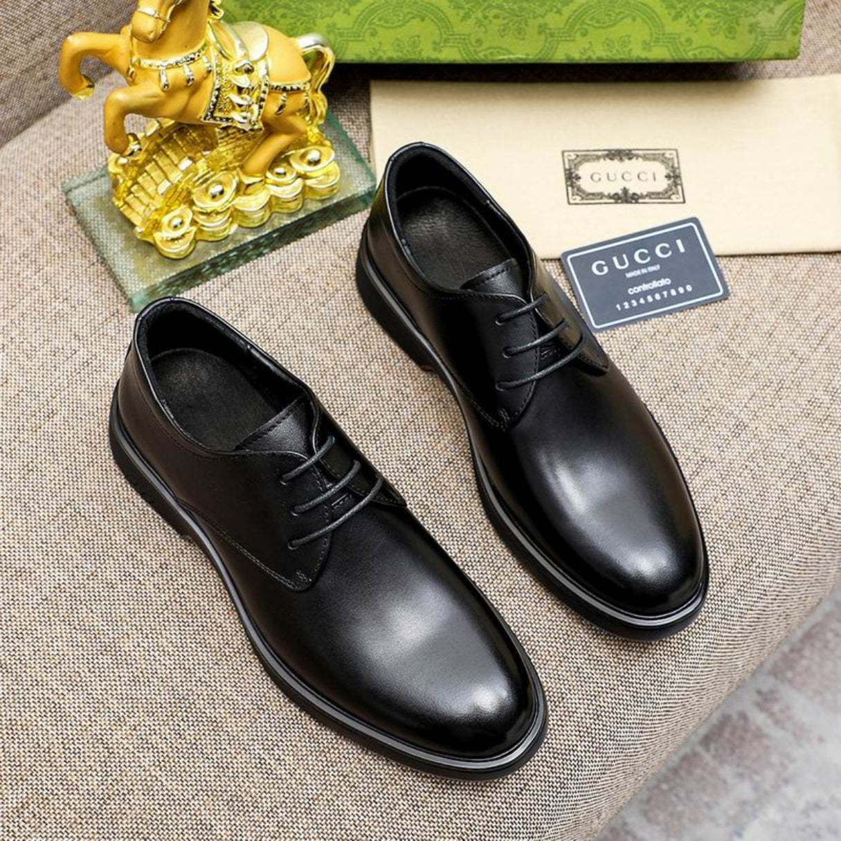 Sapato GG Social Couro Preto Robust