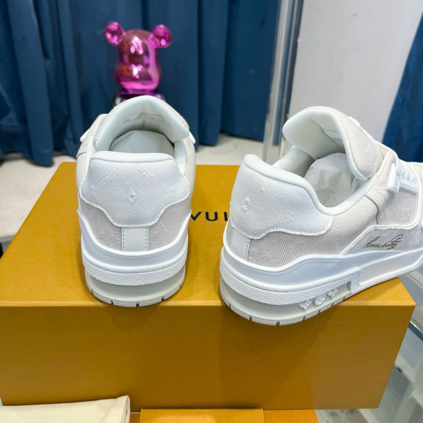 Tenis Lv Trainer Branco Tecido