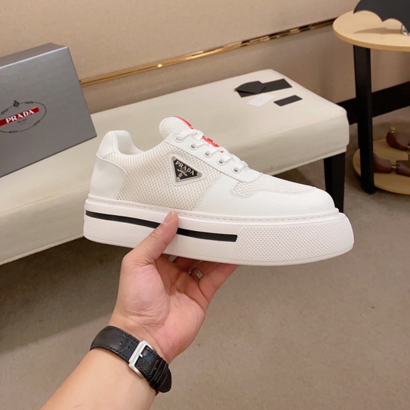 Tenis PD Branco com Listra
