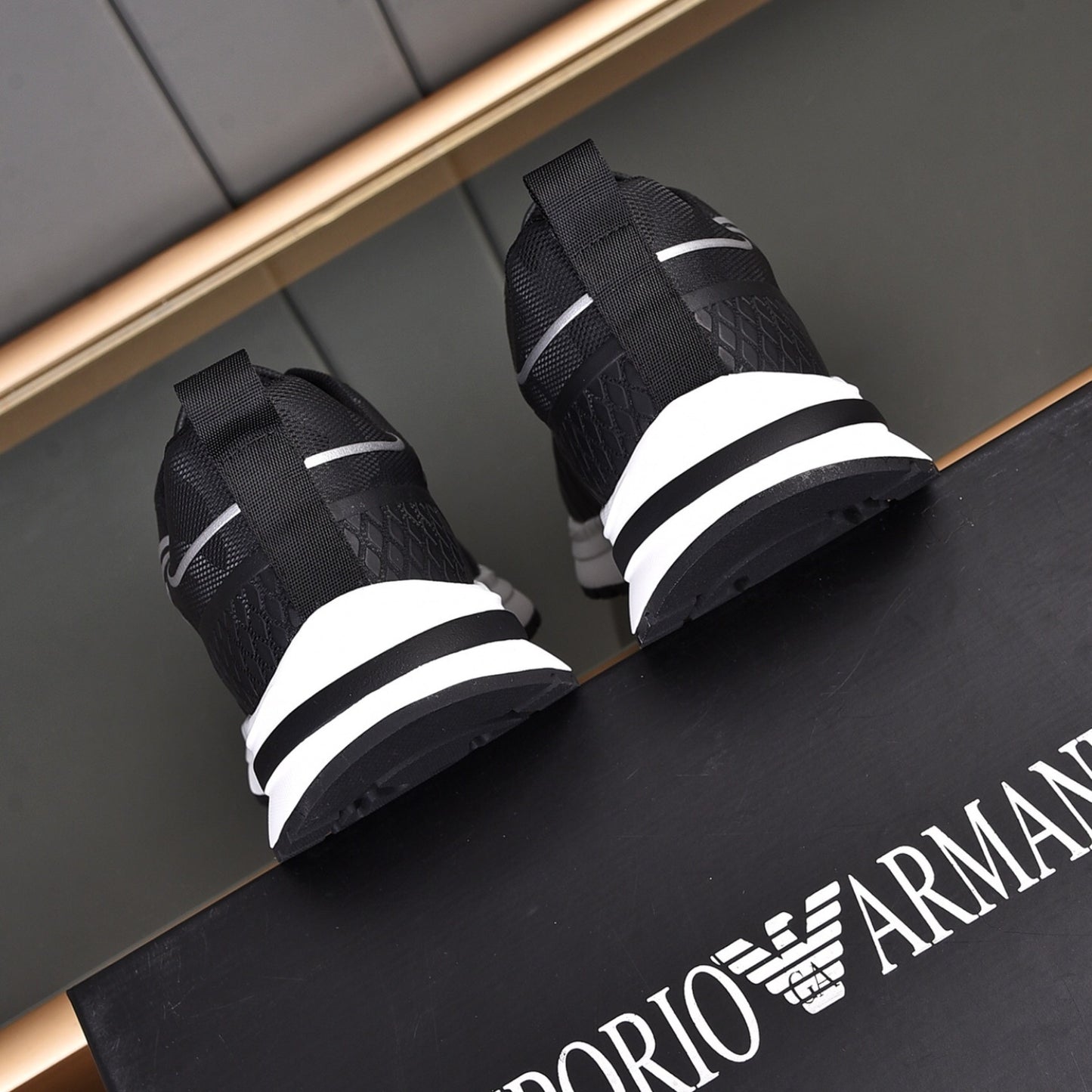 Tenis Arman Preto Casual logo lateral