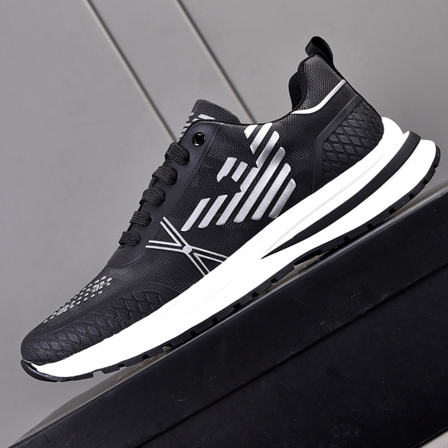 Tenis Arman Preto Casual logo lateral
