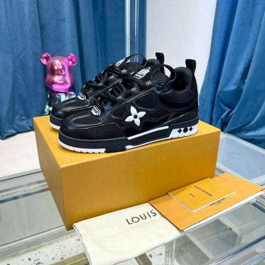 Tênis LV Skate Preto com Branco