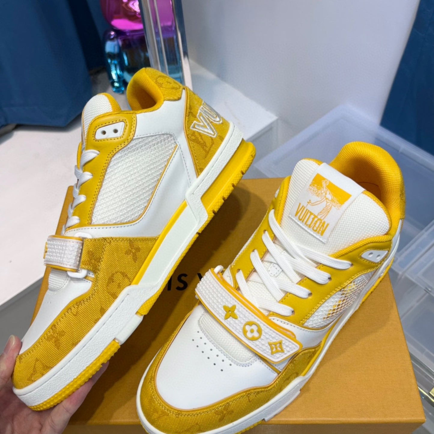 Tênis Lv Trainer Amarelo