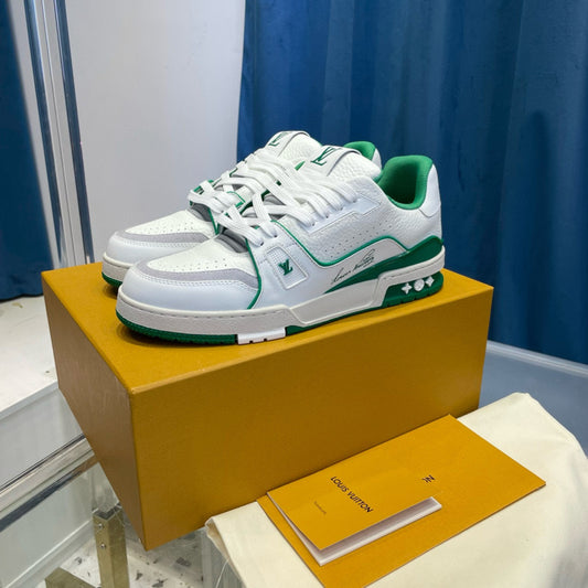 Tenis LV trainer #54 branco com Verde