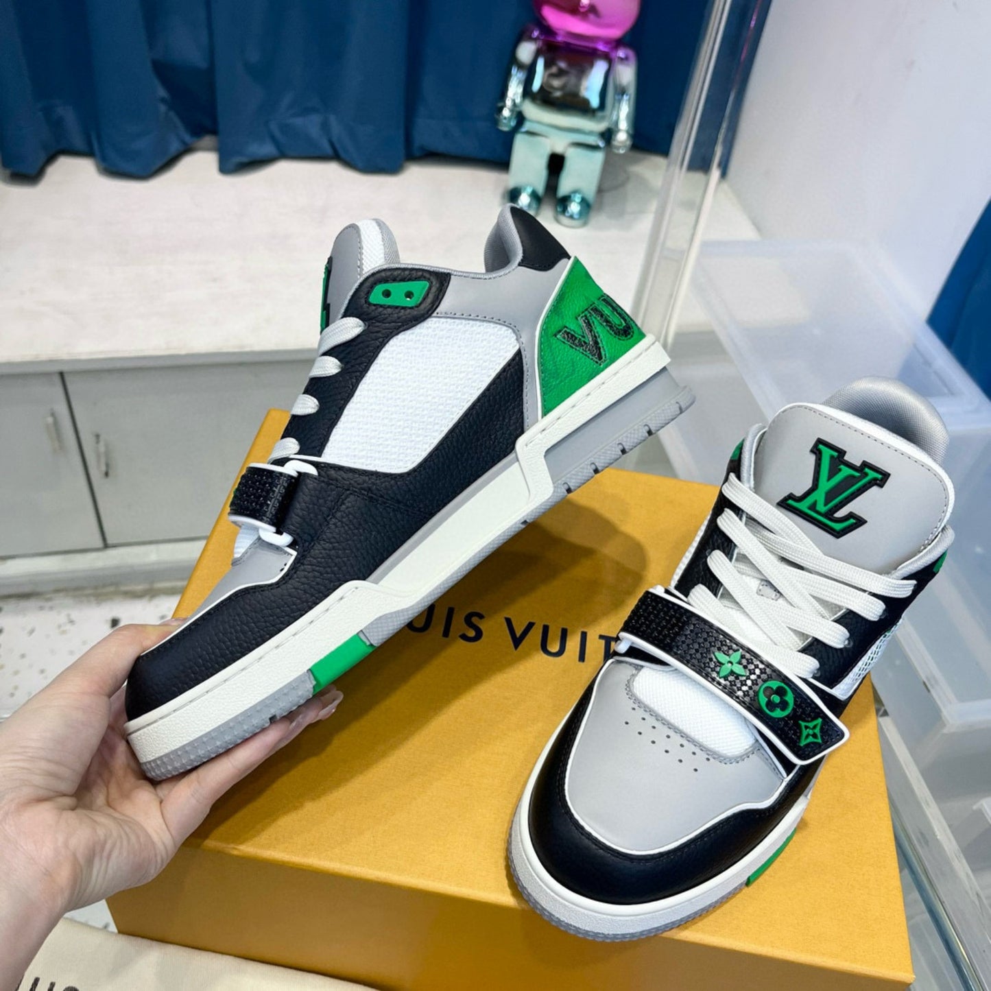 Tênis Lv Trainer Verde com Preto