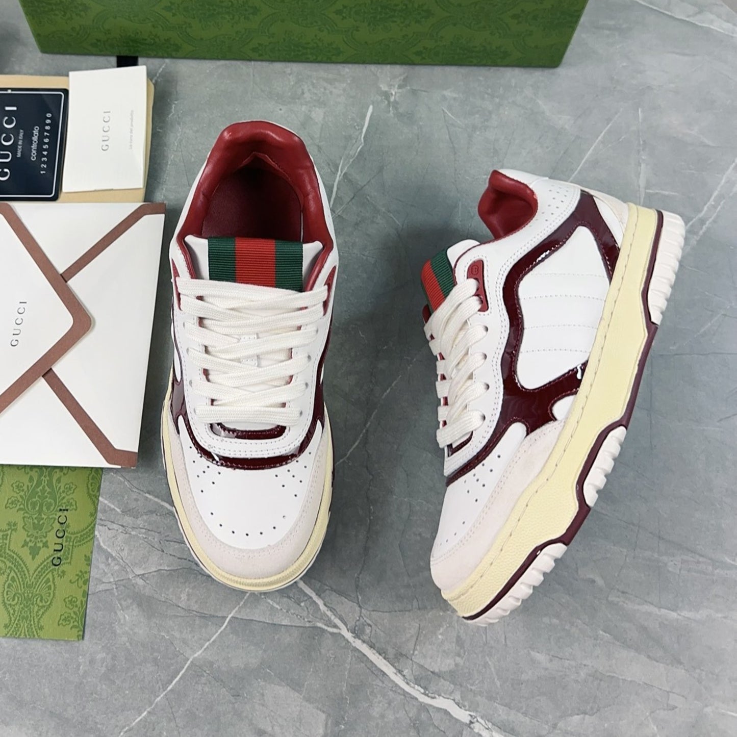 Tenis GG Re-Web Vinho