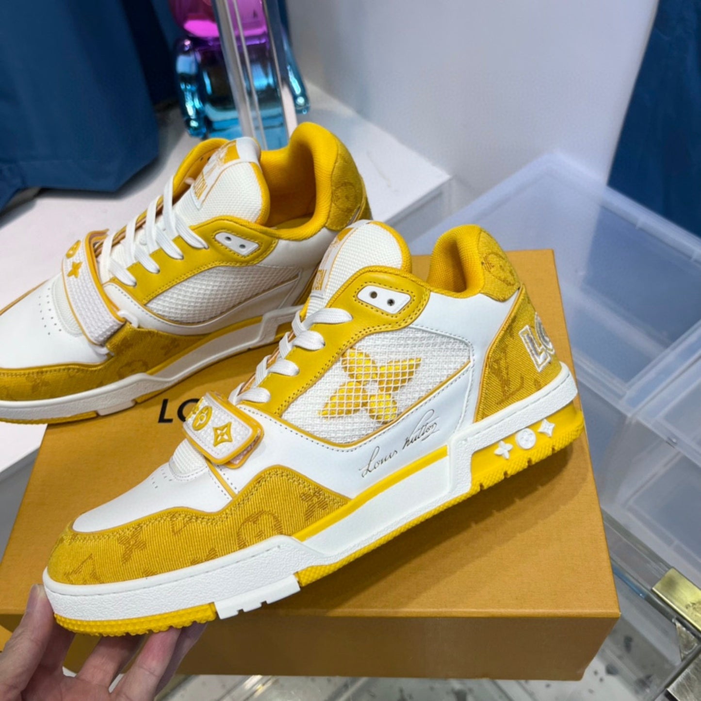 Tênis Lv Trainer Amarelo
