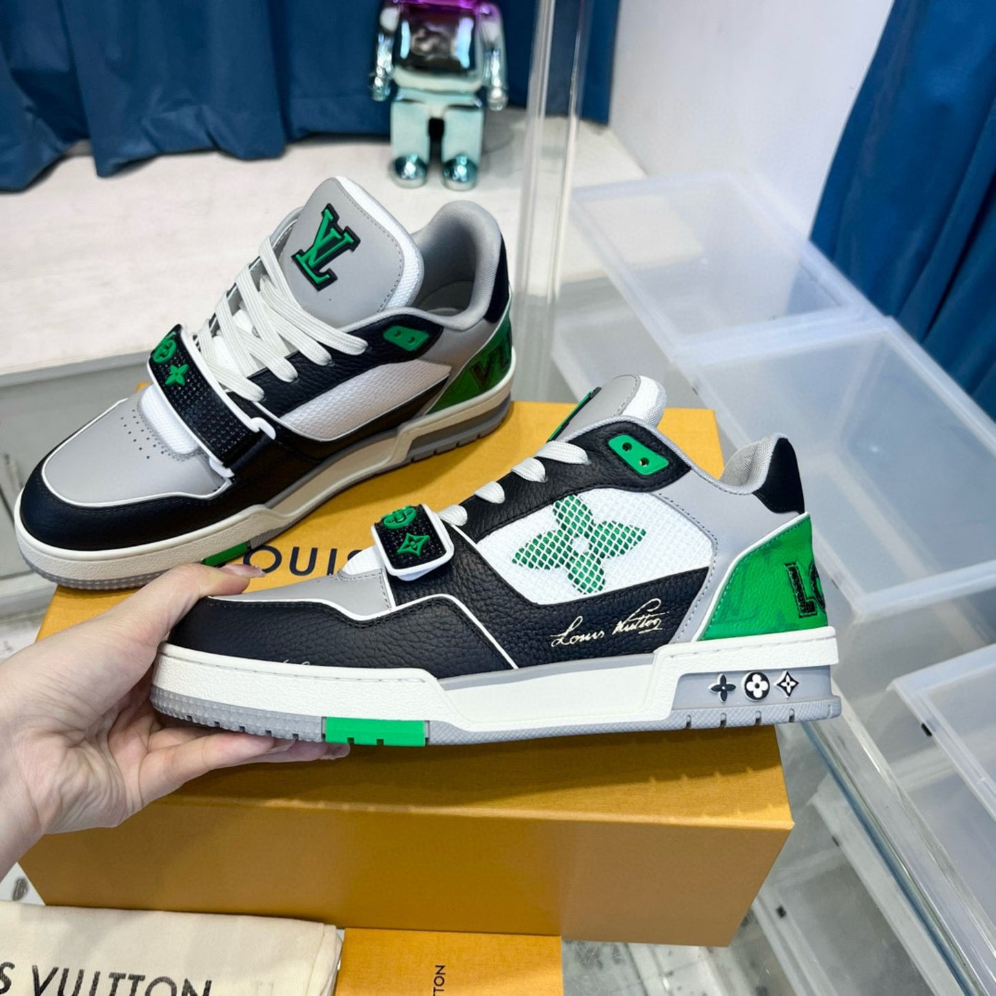 Tênis Lv Trainer Verde com Preto
