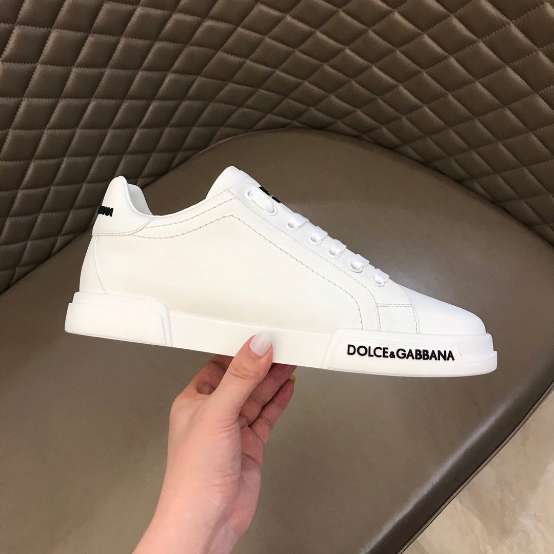 Tenis DG Portofino Couro Liso Branco