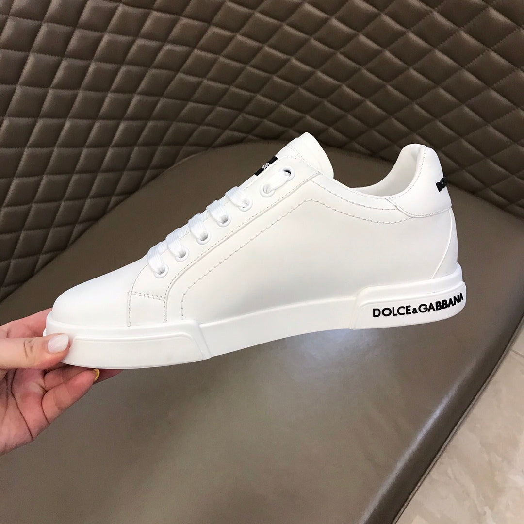 Tenis DG Portofino Couro Liso Branco