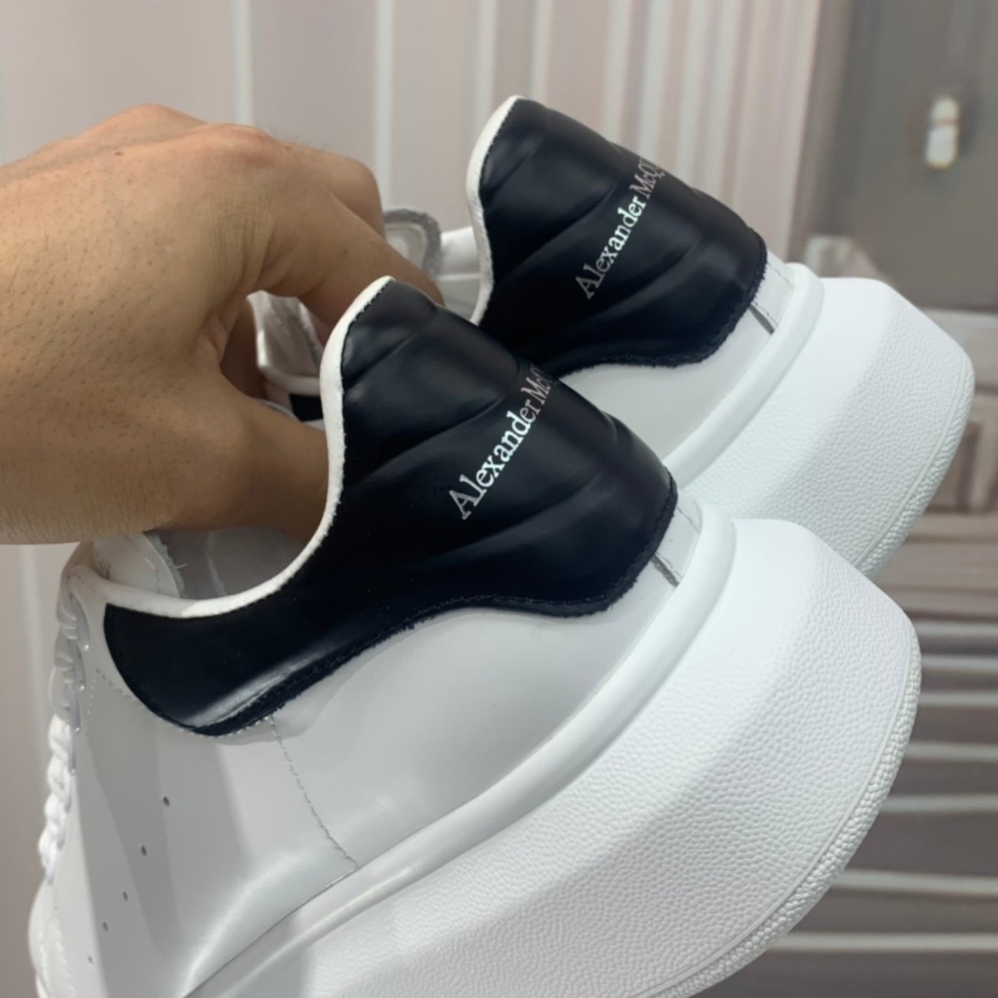 Tênis A Mcq Oversized Couro Branco #5