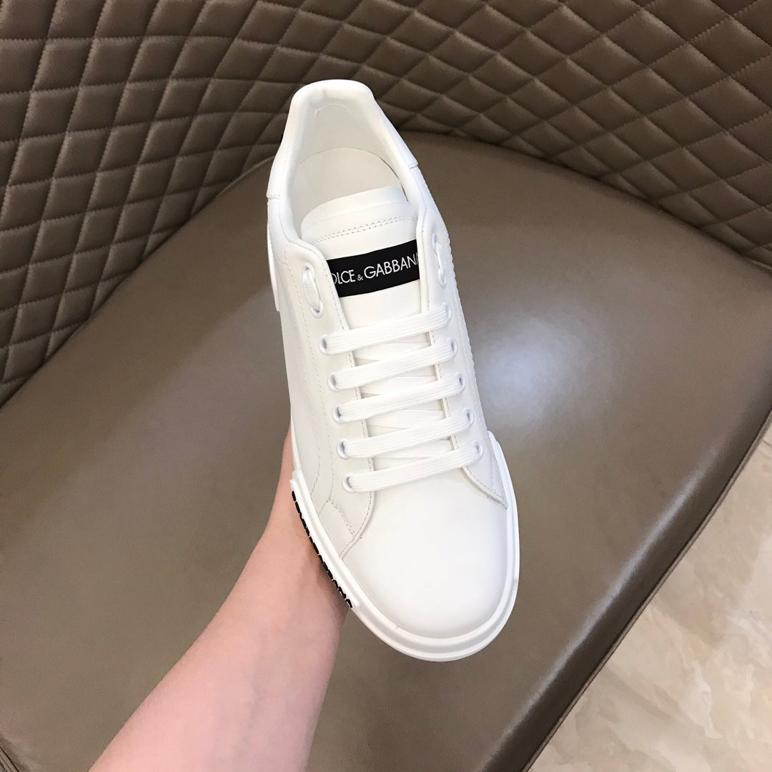 Tenis DG Portofino Couro Liso Branco