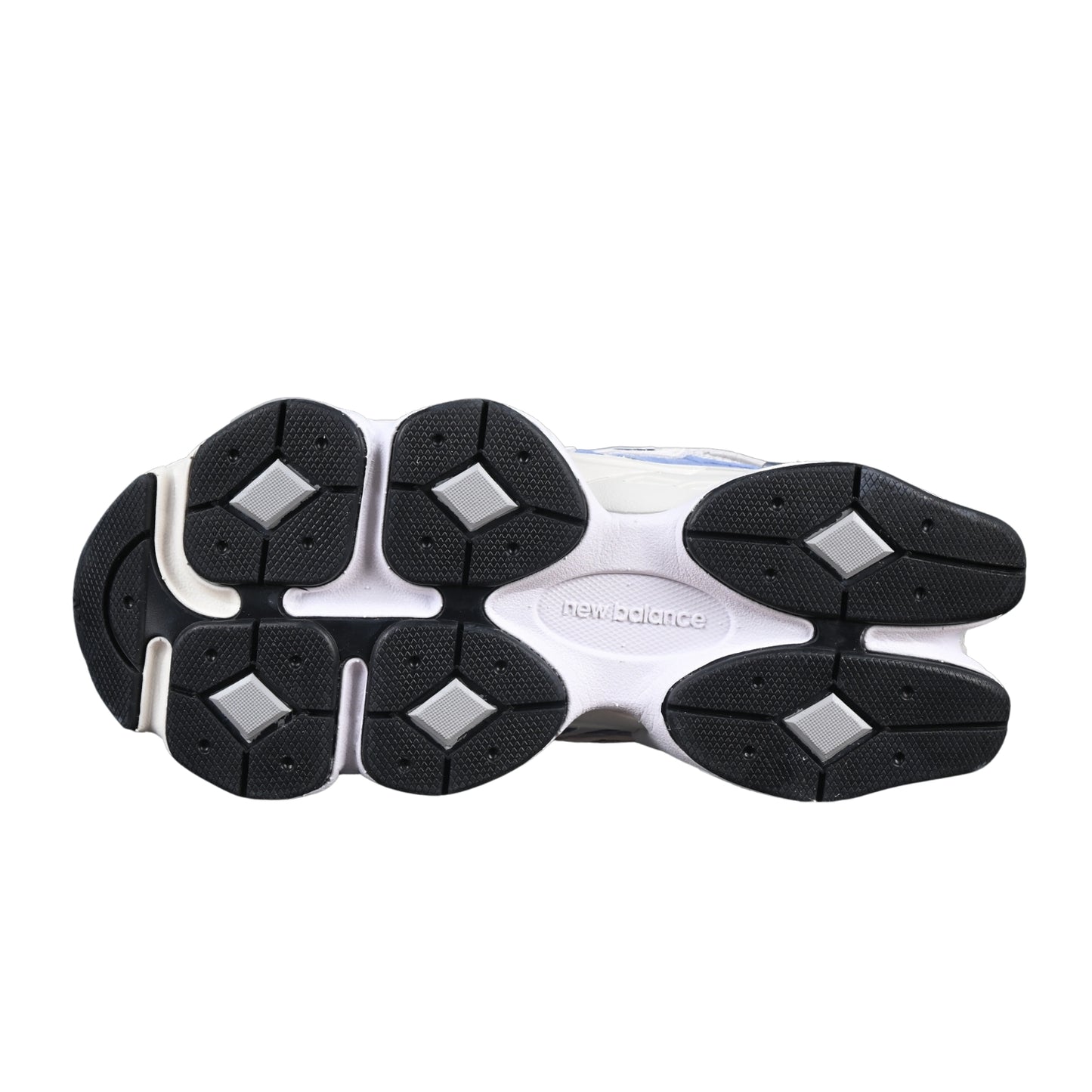 Tênis NB 9060 Camurça Cinza com azul claro e Off White