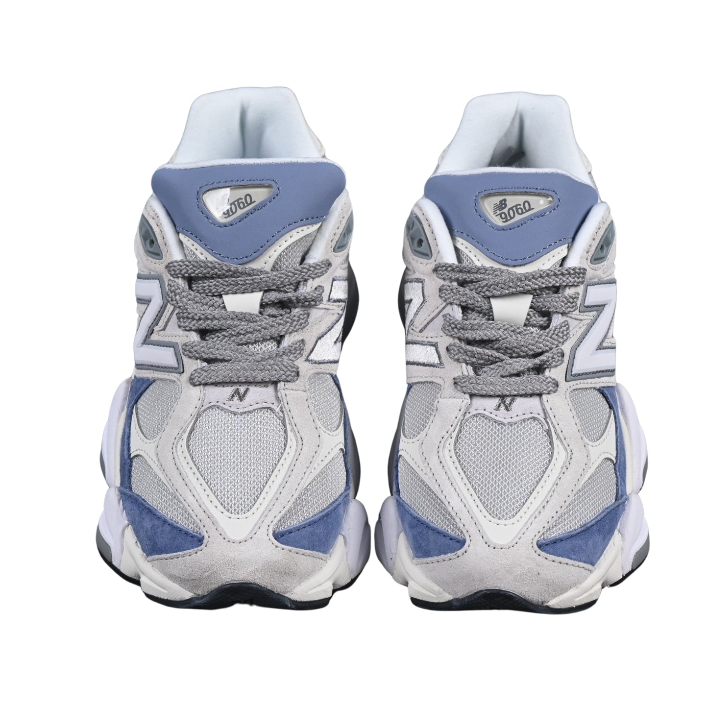 Tênis NB 9060 Camurça Cinza com azul claro e Off White