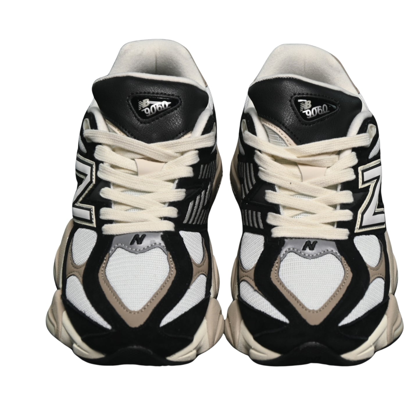 Tênis NB 9060 Preto com Branco e Bege