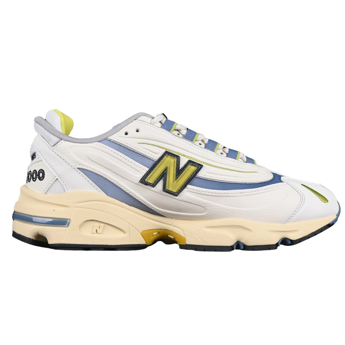 Tênis NB 1000 Branco com Azul e Amarelo