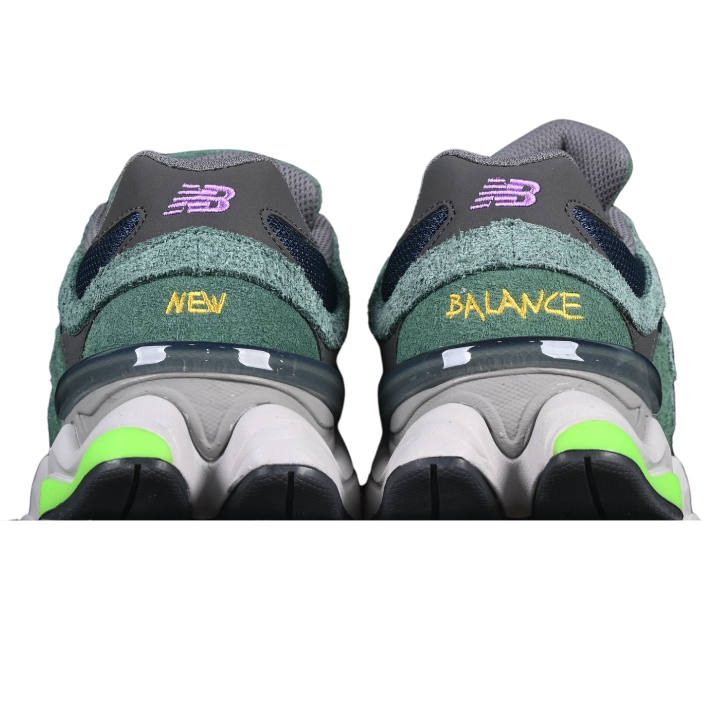 Tênis NB 9060 Camurça Verde Branco Lilás e Azul