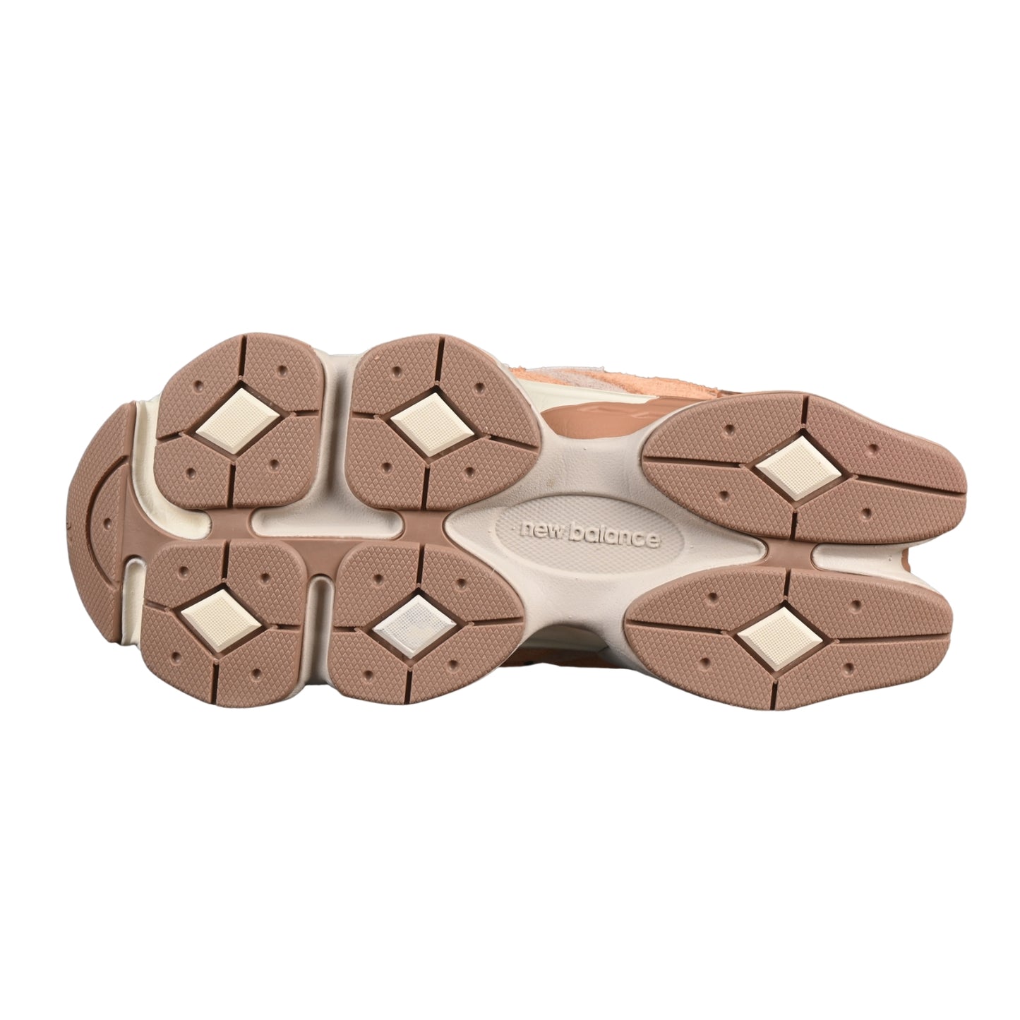 Tênis NB 9060 Camurça Laranja com Marrom claro e Cinza