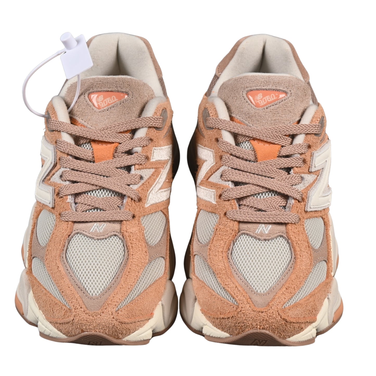 Tênis NB 9060 Camurça Laranja com Marrom claro e Cinza