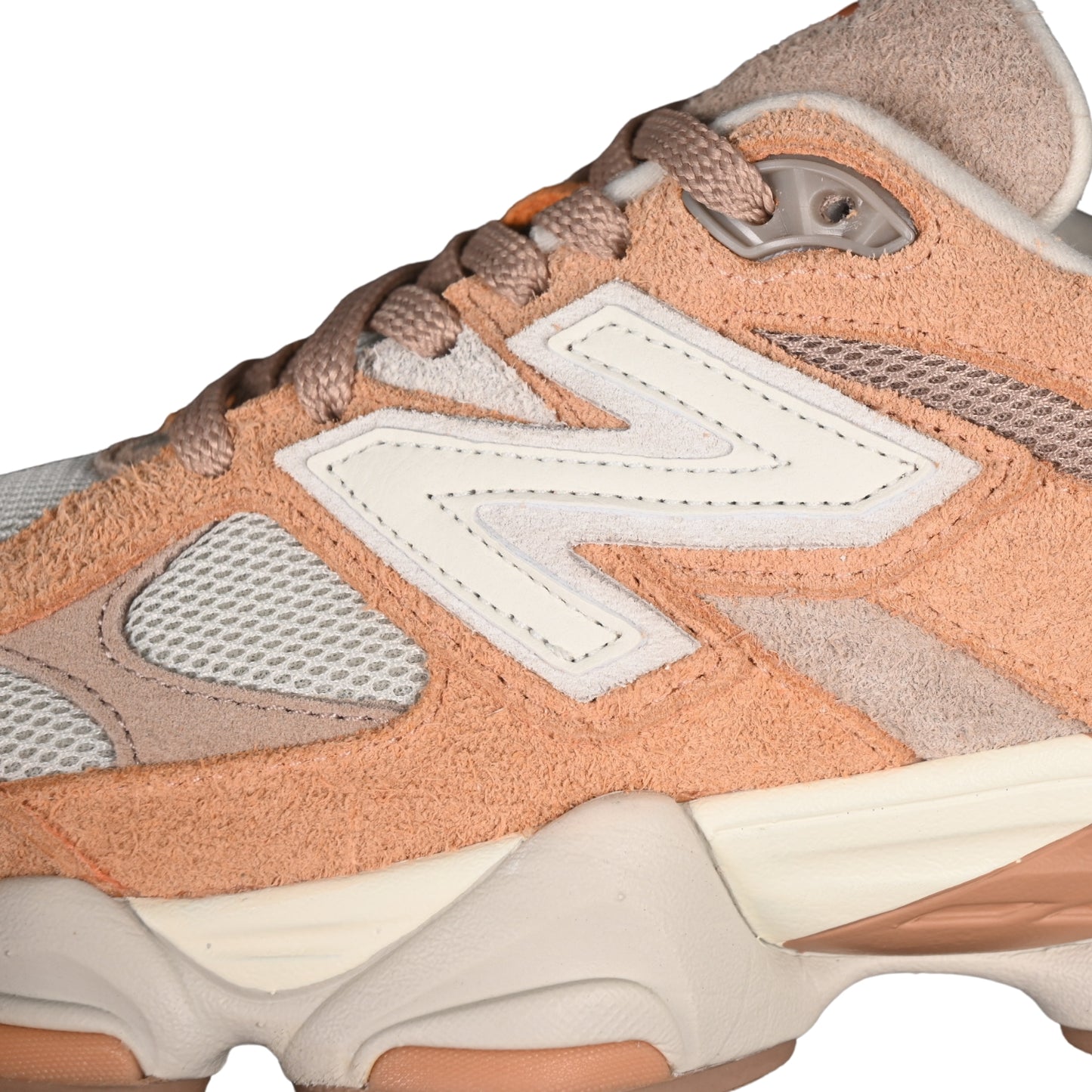 Tênis NB 9060 Camurça Laranja com Marrom claro e Cinza