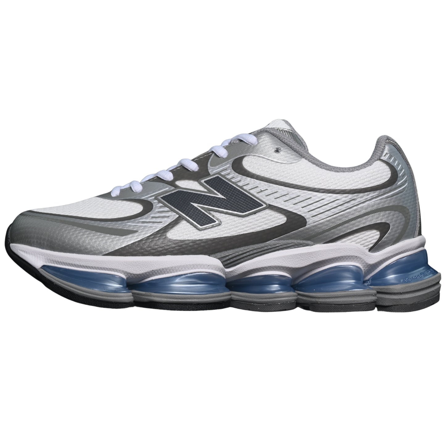 Tênis NB 2000 Branco com Cinza e Azul