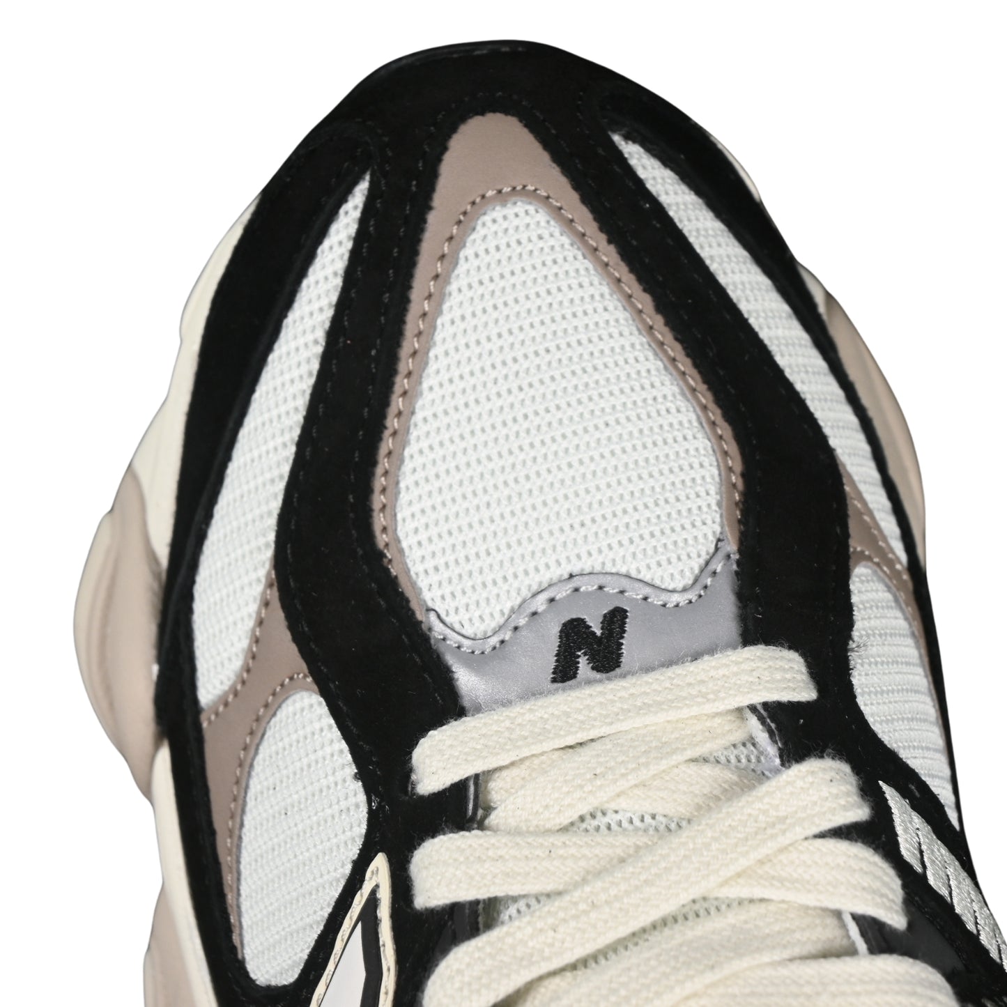 Tênis NB 9060 Camurça Preto Branco e bege