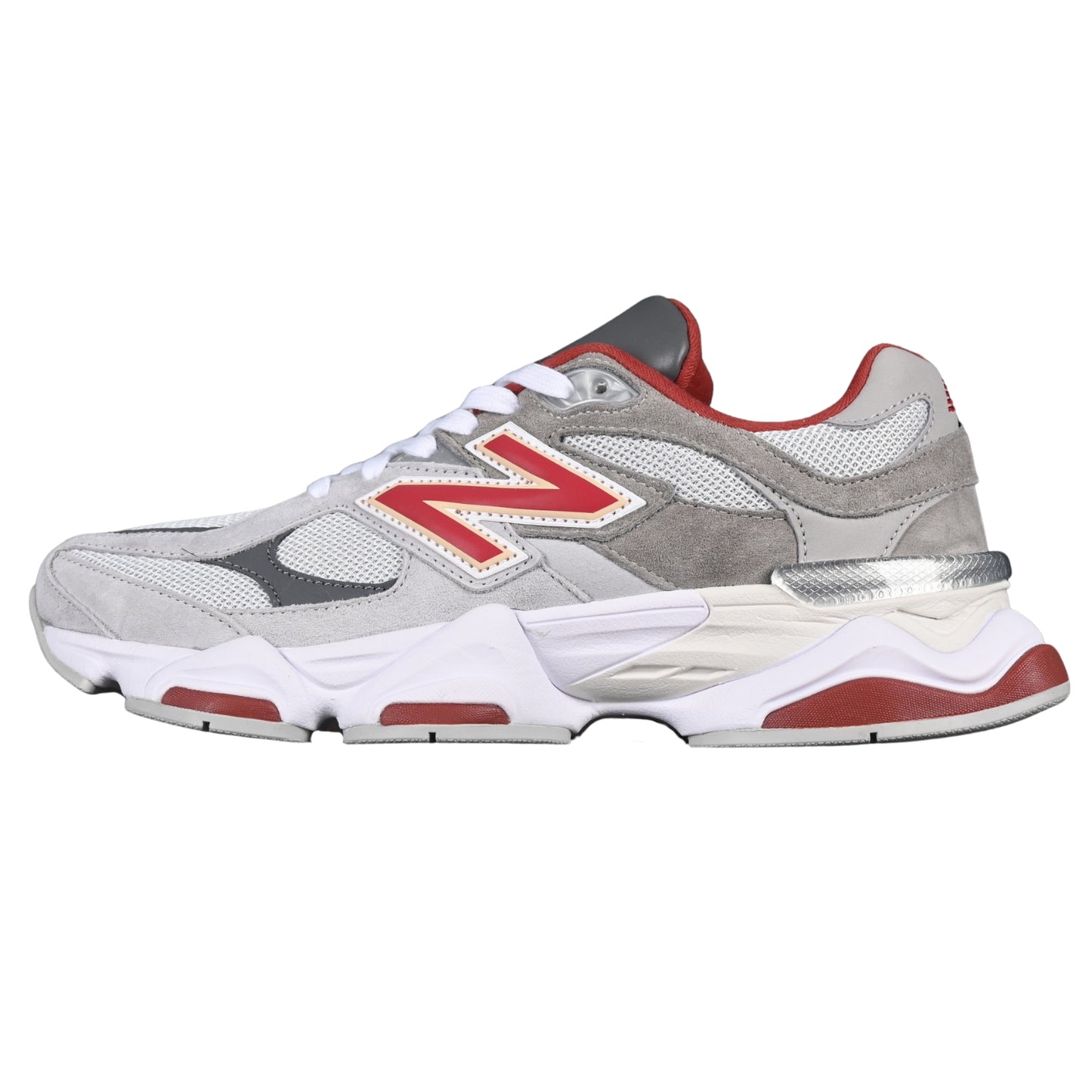 Tênis NB 9060 Boston College Cinza com Branco e vermelho