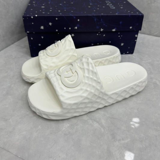 Chinelo GG Slide Interlocking Branco G