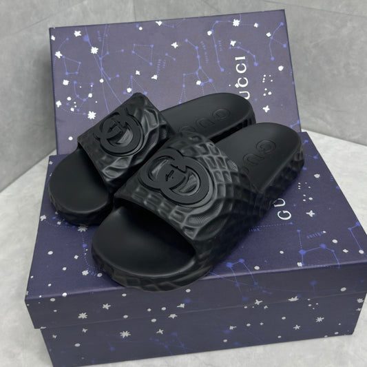 Chinelo GG Slide Interlocking Preto G