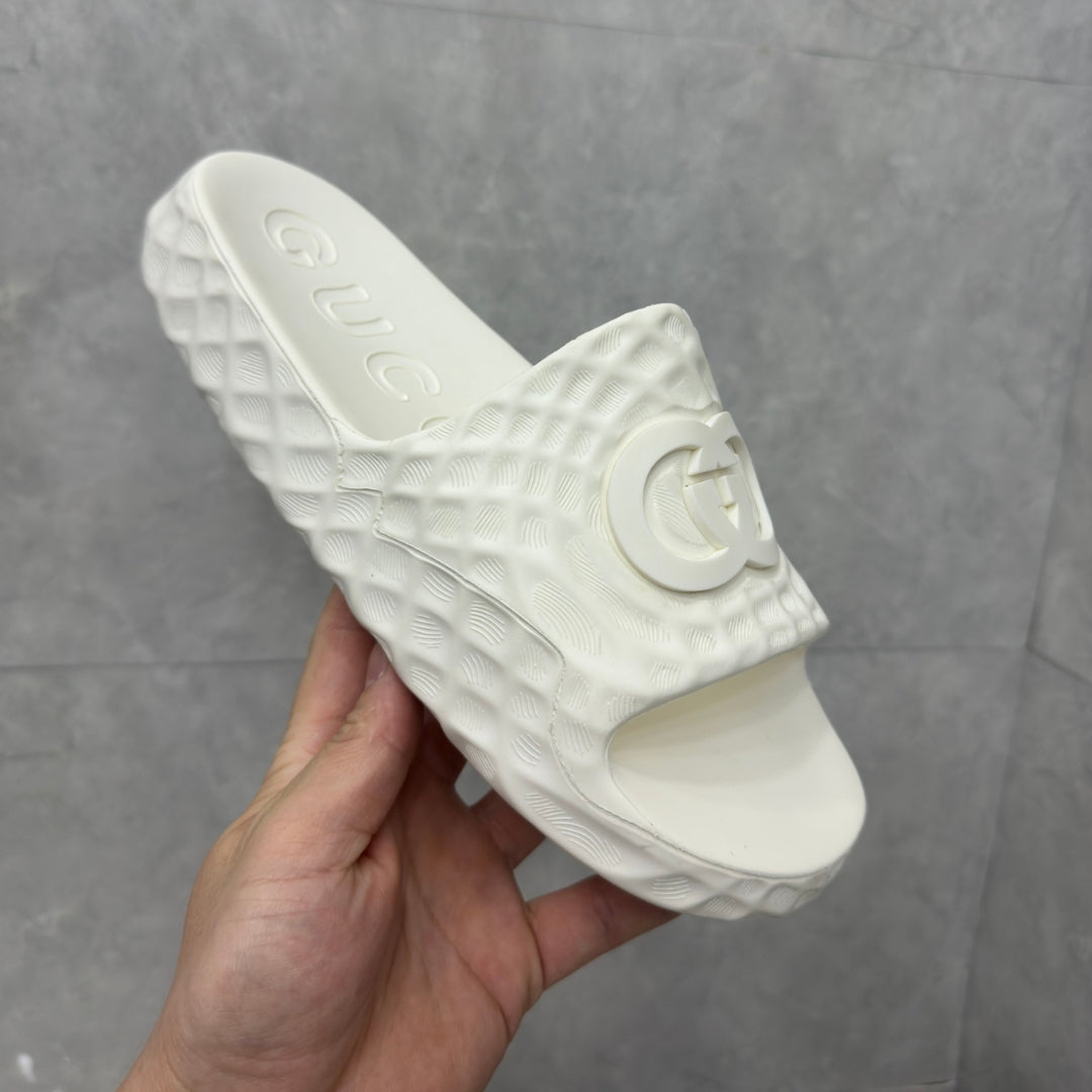 Chinelo GG Slide Interlocking Branco G