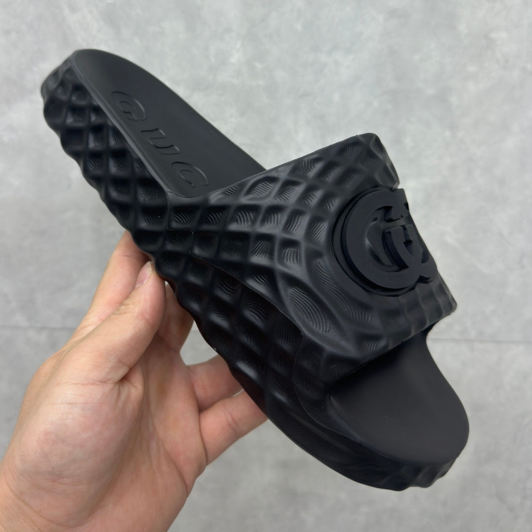 Chinelo GG Slide Interlocking Preto G