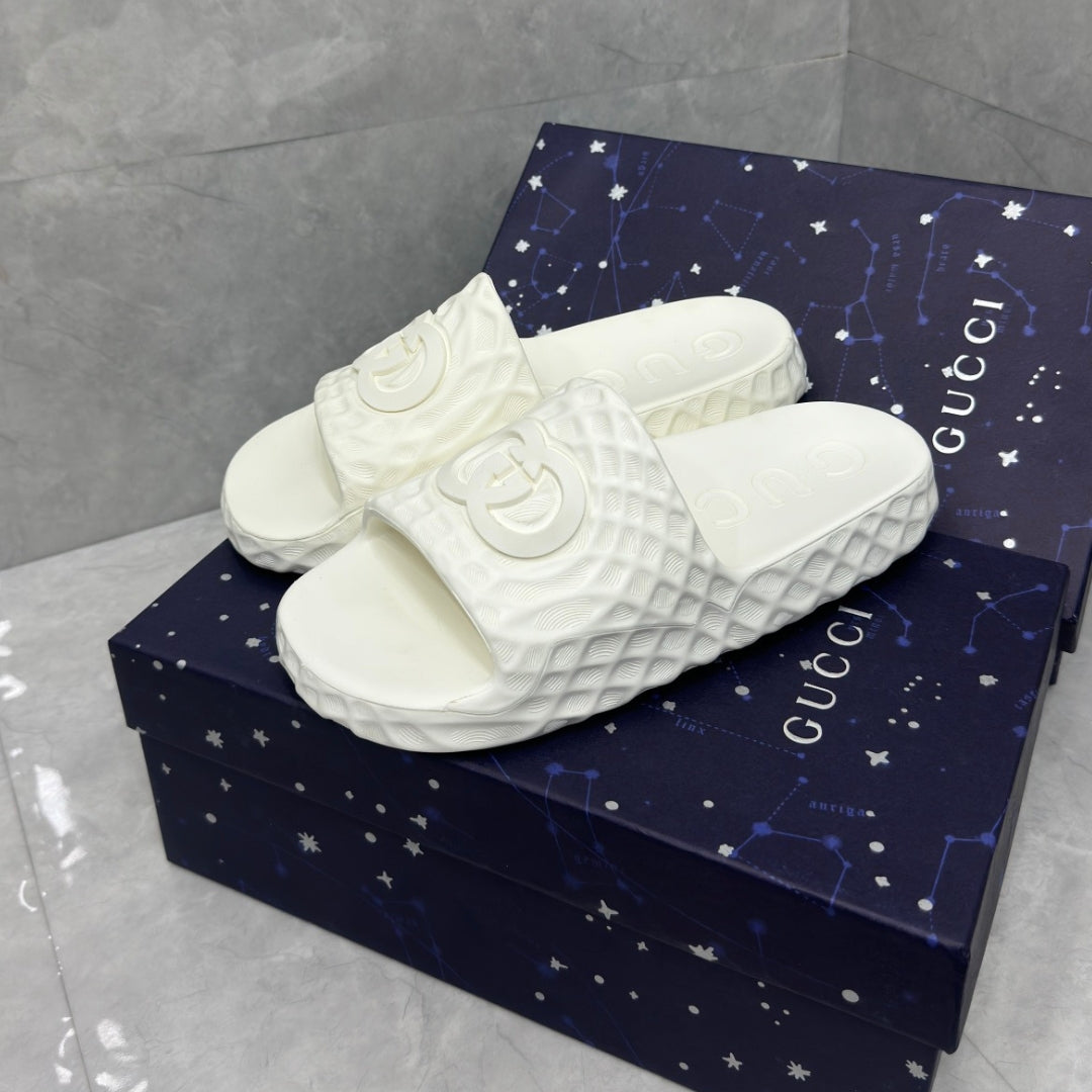 Chinelo GG Slide Interlocking Branco G