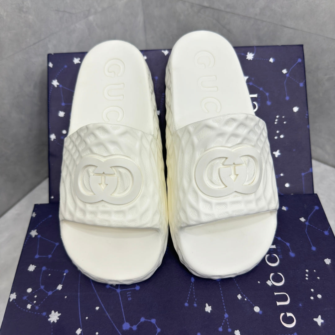 Chinelo GG Slide Interlocking Branco G