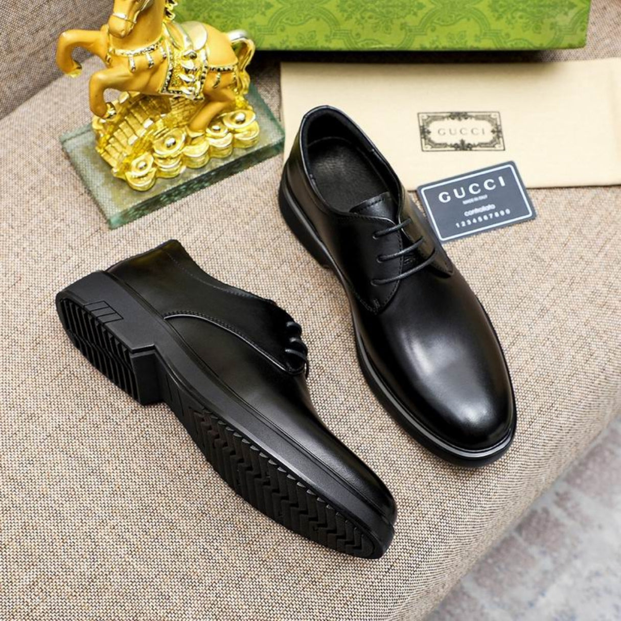 Sapato GG Social Couro Preto Robust