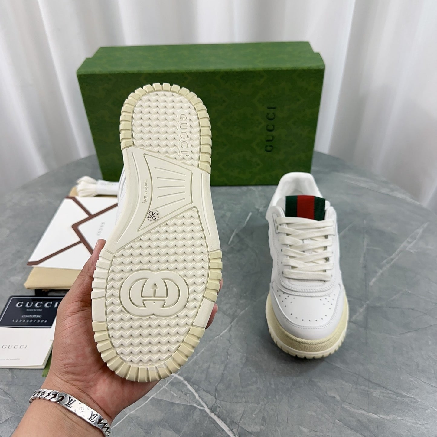 Tenis GG Re-Web Branco