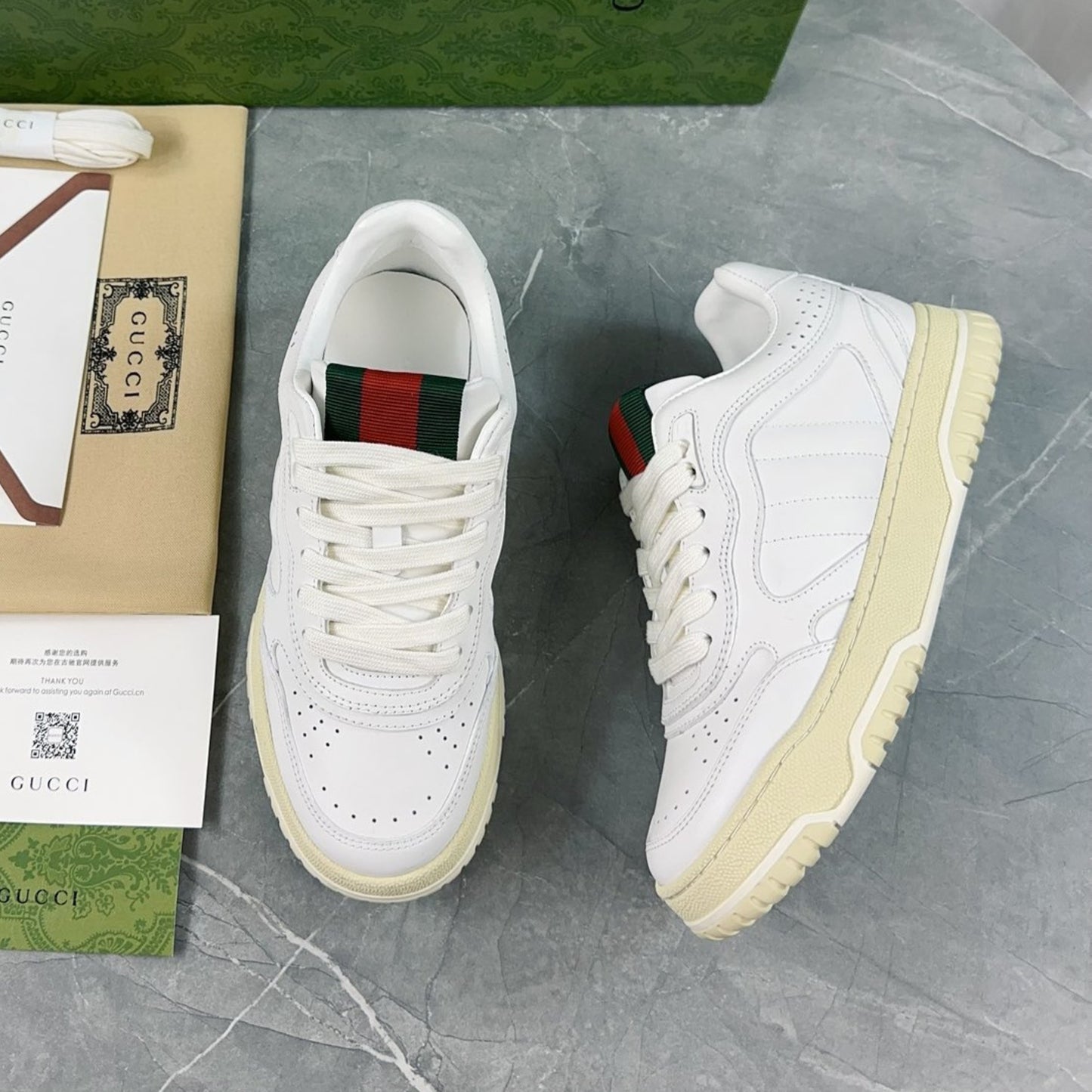 Tenis GG Re-Web Branco