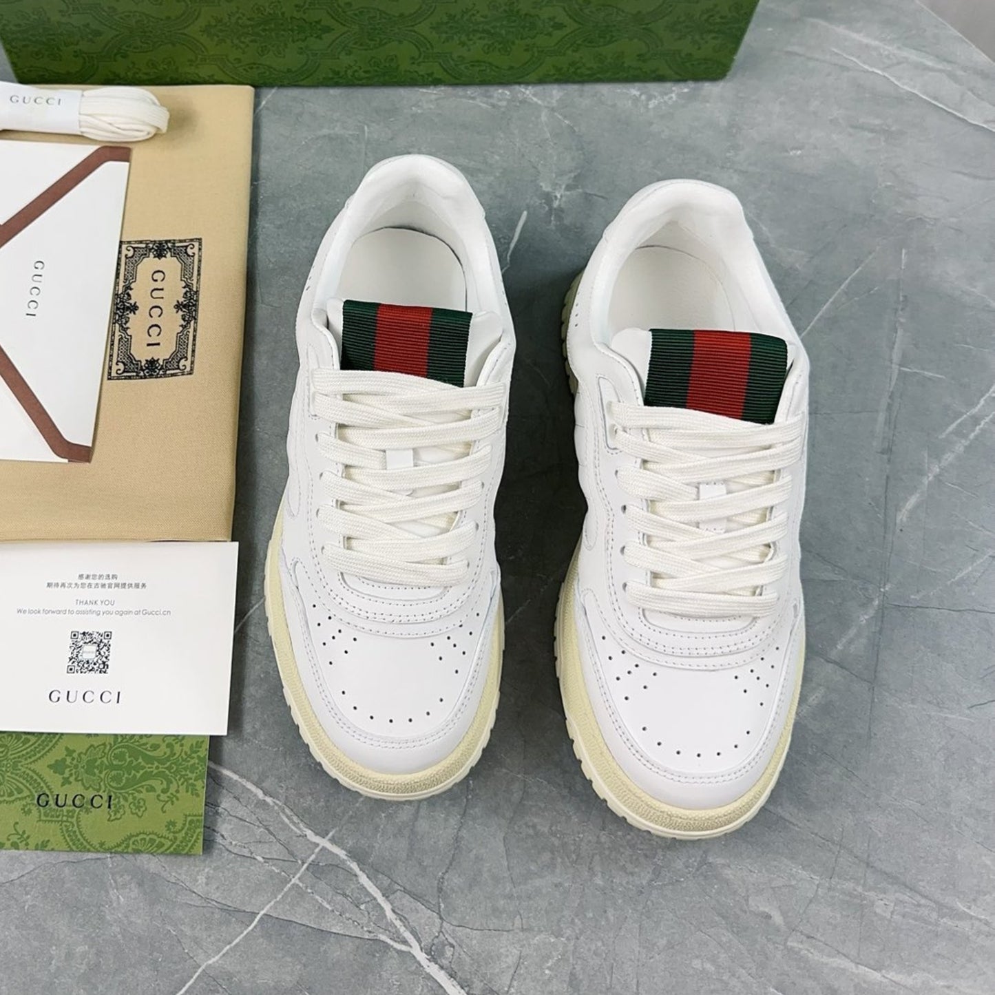 Tenis GG Re-Web Branco